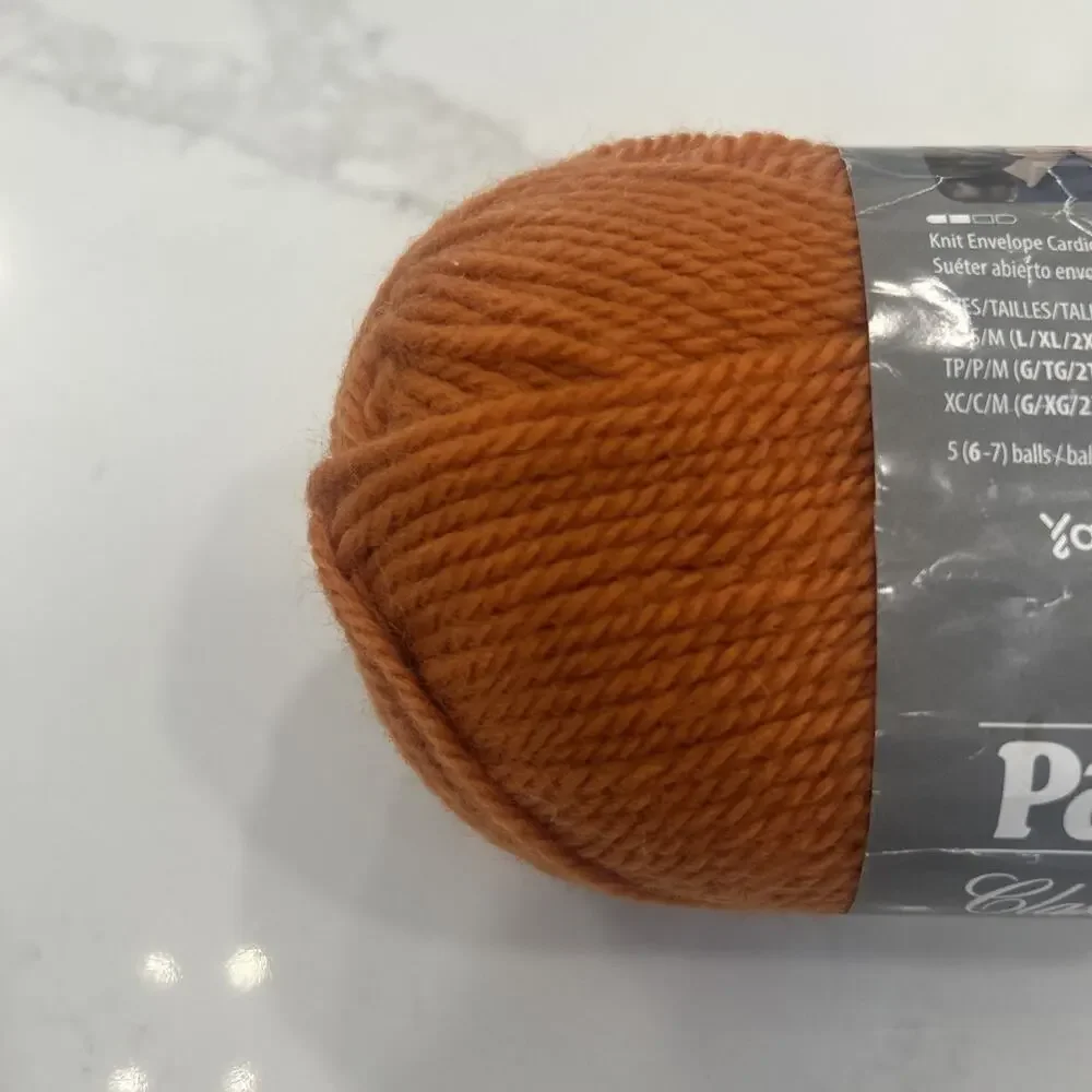 Vtg Patons CLASSIC WOOL WORSTED Yarn PUMPKIN Wool 3.50oz/210yds‎ Orange